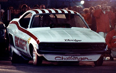 Leroy Goldstein and the Ramchargers at night. RIP, Leroy. Photo from the Drag Racing Memories Collection