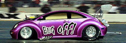 Someone ought to build one of these hot New Beetles as a blown doorslammer. Photo art by Tim Woods