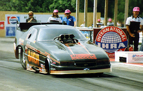 Johnny West's Banzai Chevy Beretta Fuel Funny Car. Photo by Rob Potter