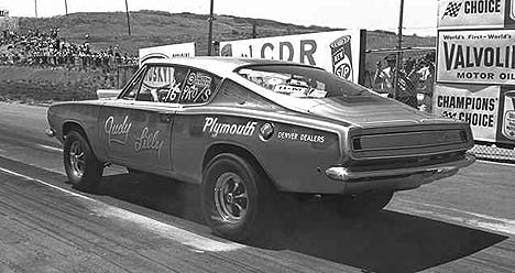 Judy Lilly's Super Stock Plymouth Barracuda. Photo by Pete Garramone