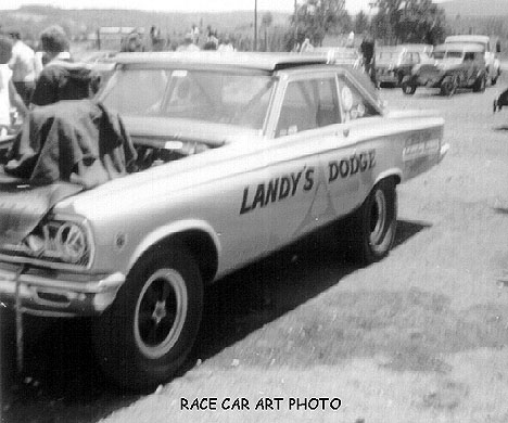 Landy's Dodge prepares for battle with the Yankee Peddler. Photo by Joel Naprstek