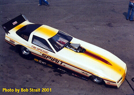 Tim Grose's Spirit Corvette Funny Car. Photo by Bob Strait