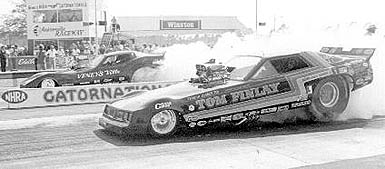 Tom Finlay's '79 Challenger Funny Car. Photo from the Flyin' Phil Archives