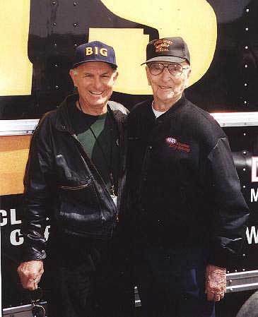 Two legends of drag racing -- Don Garlits and C.J. "Pappy" Hart. Photo by Dan Kaplan