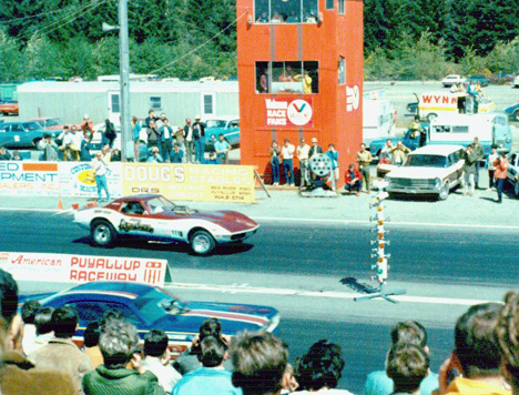 Funny car action at Puyallup. Photo from the Flyin' Phil Archives