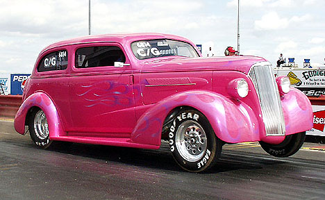 Dick Shannon's gasser is a real showpiece. Photo by Dawn Mazi