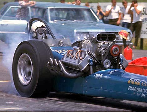 Rice & Williams AA/Fuel Dragster, July 1967. Photo by Pete Garramone