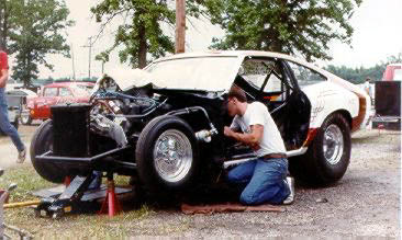 Chuck Aronson's Ford gets prepared for action in a peaceful setting. Photo by Rick Howard