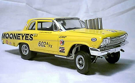 Dave Strickler's Mooneyes '62 Chevy looks good in plastic. Model and photo by Wendell Sowers