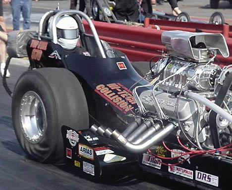 Jason Howell's home built Rat motored fueler is good for 6-teens at 230mph. Photo by Tim Pratt