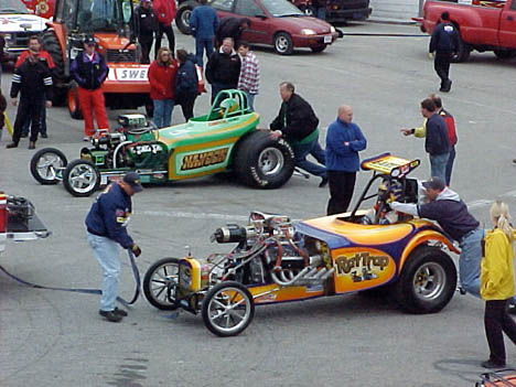 The Rat Trap and Nanook at IHRA Grand Bend. Photo by Tim Sykes