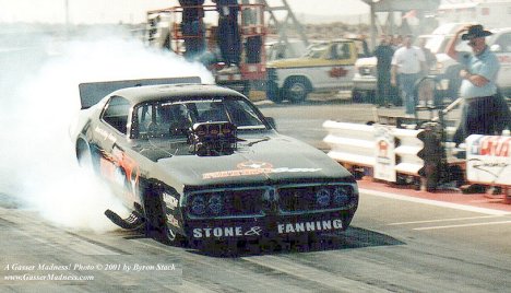 Brent Fanning's Nitro Cow nostalgia fuel funny car is the latest effort from the Texas Tricksters. Photo by Byron Stack