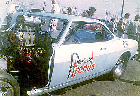 The Fiberglass Trends Corvair Funny Car. Photos thanks to Daryl Huffman