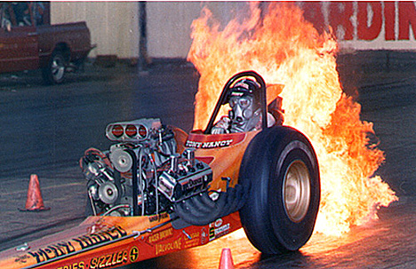 Tony Nancy's cars always looked and ran great and he was a heck of a showman, too! Photo courtesy of Drag Racing Memories
