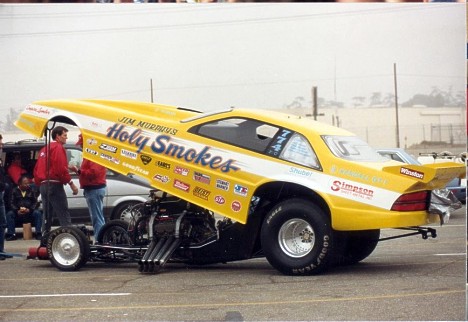 Jim Murphy's Holy Smokes Chevy Beretta AAFC between '89 to '92 at the Winternats. Photo by K