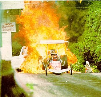 Paul Savadin at Temple Academy Dragway, 1980. Photo courtesy of Paul Savavin