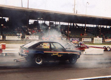 How about a winning 355 inch Chevy Chevette bracket car? Photo thanks to Jim