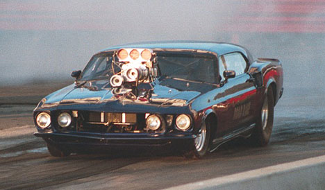 Road Rage -- blown Pro Mod '68 Mustang. Photo by Anni Valder