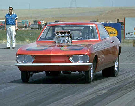 Roger Guzman's Assassination Corvair was a showpiece. Photo by Pete Garramone