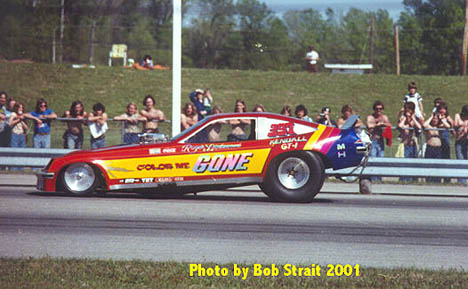Roger Lindamood went to the Chevy Monza body in the mid-'70s with this colorful entry. Photo by Bob Strait