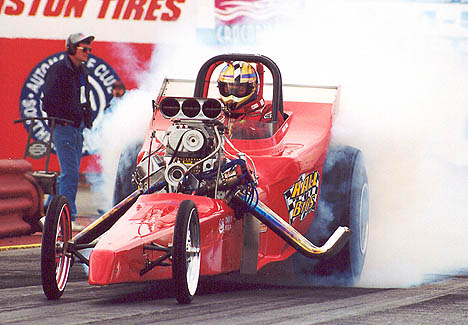 Mark Hall's Blown Bad Boy Altered at Bakersfield. Photo by Ron Lahr
