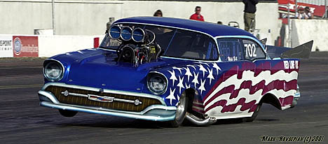 Wild Bill Myers' All American '57 Chevy is another of those obscure but cool West Coast Pro Mods. Photo by Mark Hovsepian
