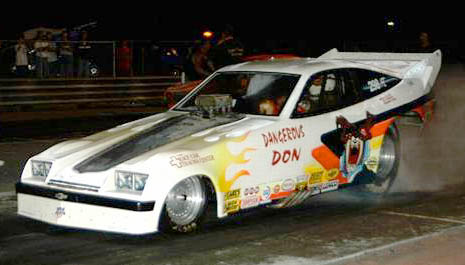 Dangerous Don Gatliff debuted his small block nitro funny car at Midway Classic Thunder. Photo by Brian Wood