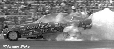 Jungle's '74 Vega at Raceway Park. Photo by Norman Blake