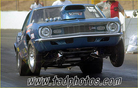Camaro reaches for the sky, but why the four different gauges... Photo by Dave Murray