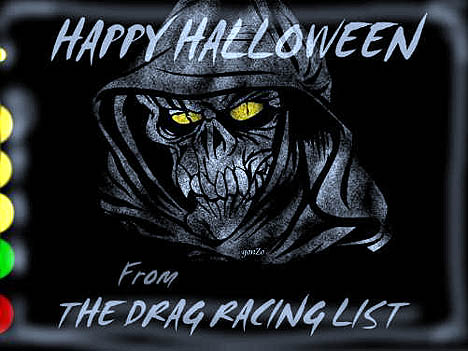 Happy Halloween from The Drag Racing List. Spooky drag art by Gonzo