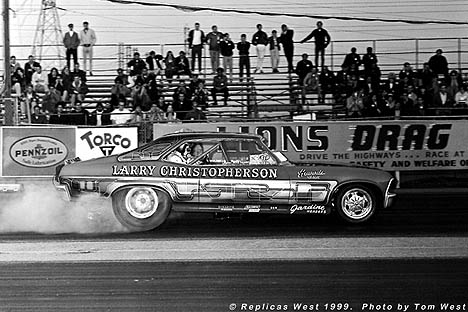 Larry Christopherson's Chevy Nova Fuel Funny Car. Photo by Tom West
