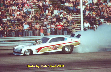 The Lonestar Longneck Chevy Vega funny car thrilled fans from Texas to Ohio. Photo by Bob Strait