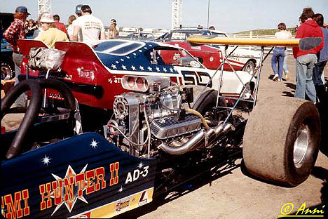 The Stones Top Fueler and Owen Hayward's Funny Car were two top British cars of the '70s. Photo by Anni Valder