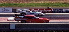 Jay Mageau and Darrell Webb locked in a seven second showdown! Photo thanks to Girl Trouble Racing