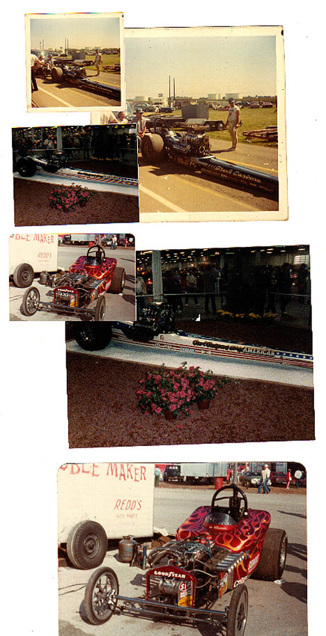 A collage of neat drag cars over the years. Photos by Dave Huber