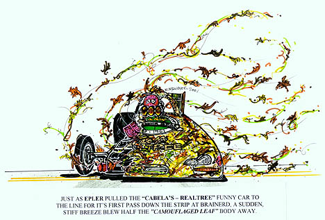 Jim Epler's latest sponsor has a nice fall motif. Happy Thanksgiving! Cartoon by Rick Menges