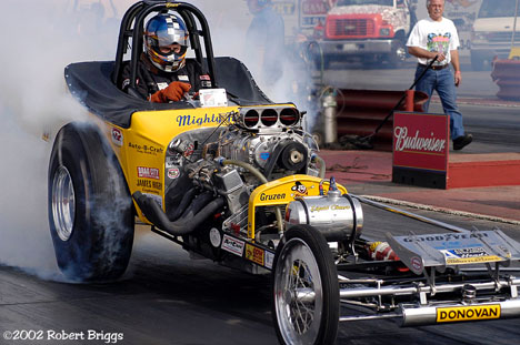 Dave Gruzen and the Mighty Mouse are one of Nostalgia Eliminator's favorite cars. Photo by Robert Briggs