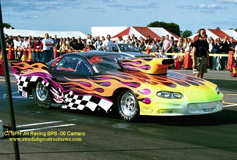 Swedish Pro Street action! The JH Racing Camaro. Photo by Haase