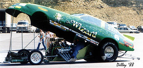 Tom Akers' Wizard cars are always green and always gorgeous. Photo by Ron Dilley
