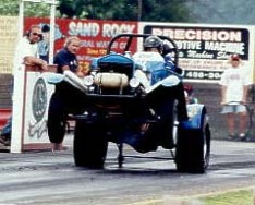 Lyn's 23-T street roadster heads for the sky!