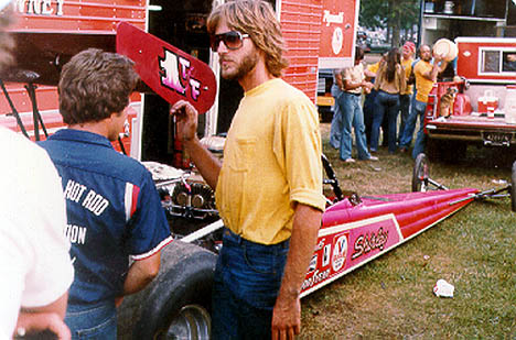 Shirley's son John Muldowney in the pits. Photo by Rick Howard