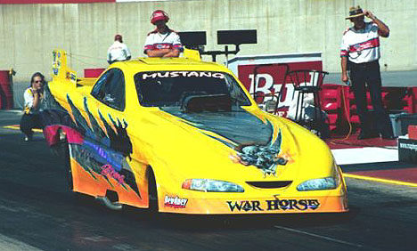 Bruce Mullins has the War Horse FMFC solidly in the 5.80s, but will that be enough in NHRA Division 1? Photo by Greg Gage