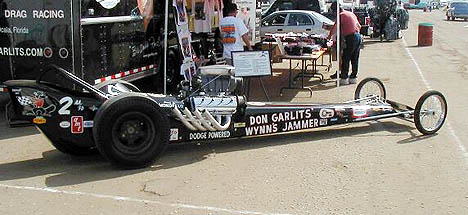 Did Don Garlits' zoomie headers push the dirty air out of the way of the slicks? Photo by Vic Cooke