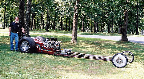 John Spradlin has lots of fun with his nostalgia digger at the bracket races. Photo thanks to John Spradlin