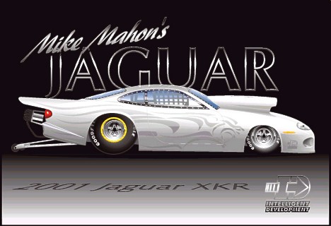 Mike Mahon's Jaguar is ready to hit the strip for 2001