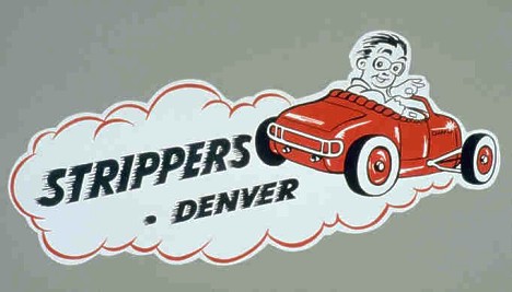 Strippers Car Club Decal. Scan by Pete Garramone