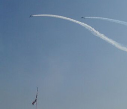 Sunday's events at the CHRR began with this stirring flyover. Photo by Vic Cooke