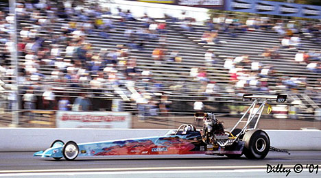 Tim Slagle gets big speed at Maple Grove in 2001. Photo by Ron Dilley