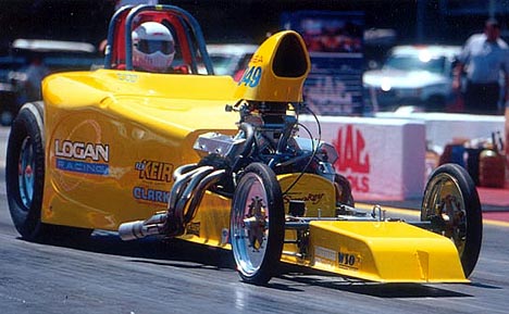 Todd Logan and his Econo Altered traveled from Massachusetts to race in Bristol. Photo by Rich Barry