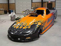 Have you ever seen carbon fiber flames before. Photo by Bruce Mullins